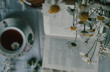 flowers in a book