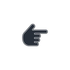 Gestures of human hands,cursor pointer. Vector icon isolated on white background.