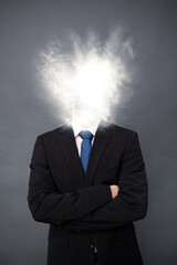 Kopf raucht vor Arbeit