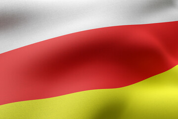 South Ossetia flag waving