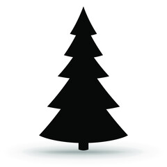 Christmas tree. Hand-drawn Christmas tree icon isolated on a white background. Illustration