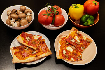 photography of pizza menu homemade