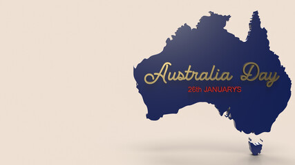 The Australia map and word for holiday content 3d rendering..
