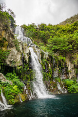 Waterfall of Bassin des Aigrettes in Saint-Gilles on Reunion Island