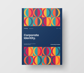 Geometric business cover design. Corporate identity abstract vector illustration brochure template.