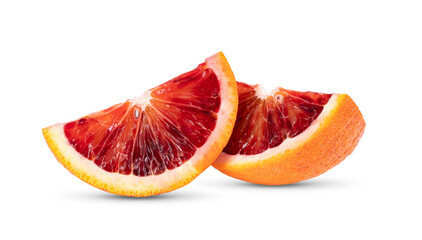 blood orange on white background