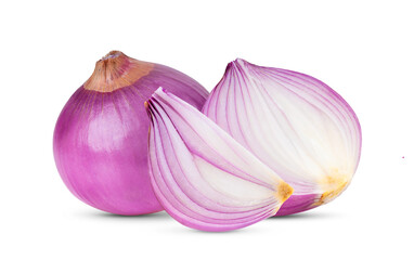 Obraz na płótnie Canvas Red onion on white background