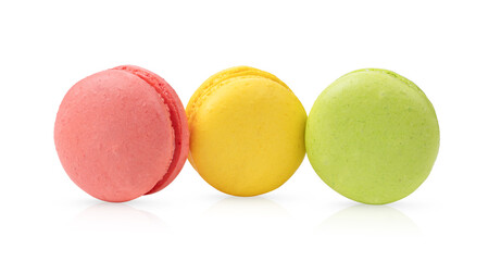 macaroons on white background