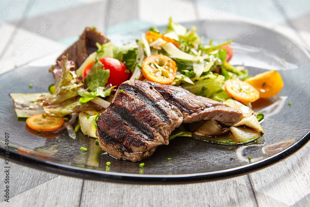 Canvas Prints salad with veal and kumquat