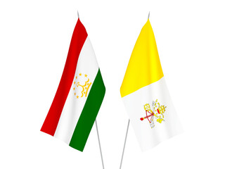 Tajikistan and Vatican flags