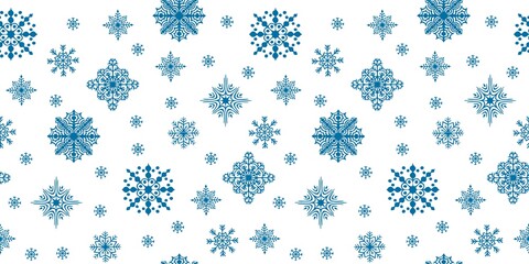Christmas seamless pattern with scattered snow flakes