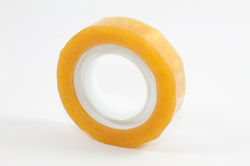 Transparent adhesive tape with white background