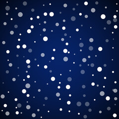 White dots Christmas background. Subtle flying sno