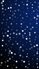 White dots Christmas background. Subtle flying sno