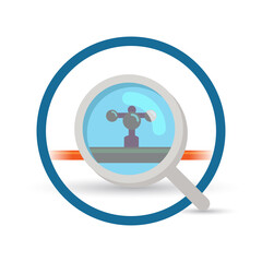 Energy Efficiency water consumption research. Vector icon.