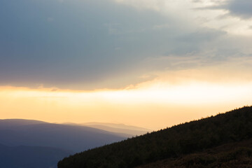 sunrise over the mountains