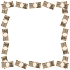 一万円札のフレーム　正方形