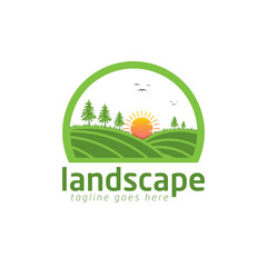 landscape logo design template 