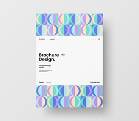 Geometric business cover design. Corporate identity abstract vector illustration brochure template.