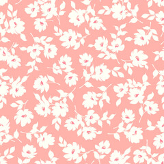 Seamless and beautiful flower illustration pattern,