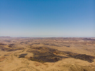 Fototapeta na wymiar The desert of Ramon crater 
