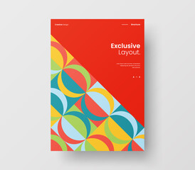 Geometric business cover design. Corporate identity abstract vector illustration brochure template.