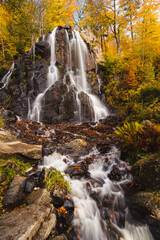 Der Radauer Wasserfall im Herbst, National Park Harz, Goslar, Deutschland