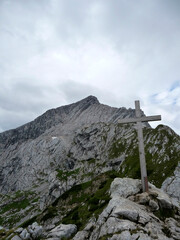 Alpspitze via ferrata mountain in Garmisch-Partenkirchen, Bavaria, Germany