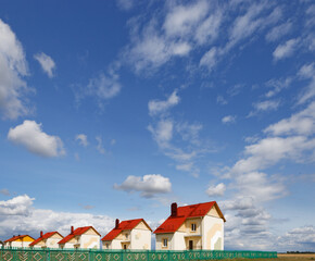 beautiful new houses for the new settlers of the village