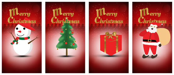 Poster card design illustration, flyer merry christmas