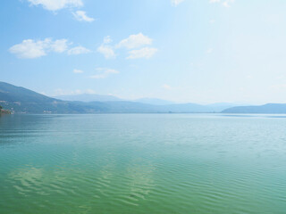 Fototapeta na wymiar Greece Ioannina lake Ioannina landscape