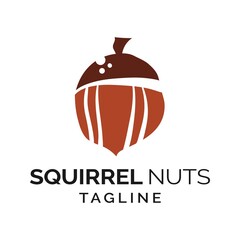 Squirrel nut modern logo design