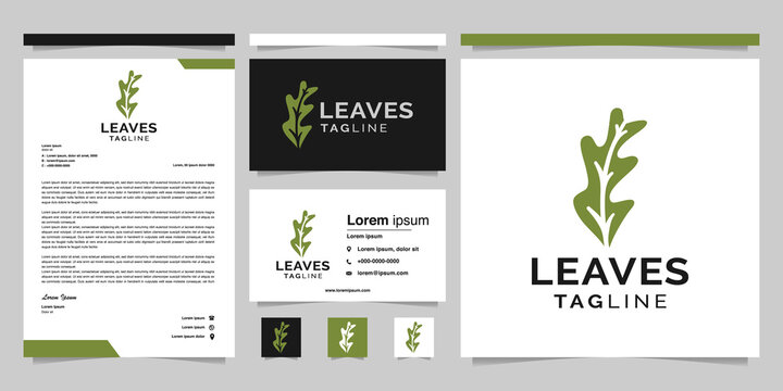 business, company or corporate brand identity. Modern and creative leaf logo design on halloween celebration