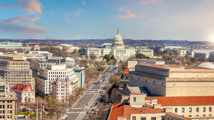 Fototapeta na wymiar The United States Capitol Building in Washington, DC. American landmark