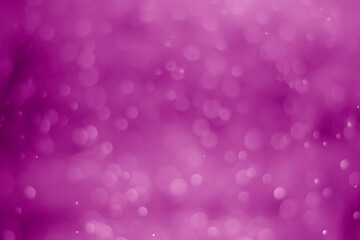 Pink glitter vintage lights background. White bokeh on pink background.