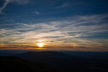 sunset in the mountains