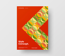 Geometric business cover design. Corporate identity abstract vector illustration brochure template.