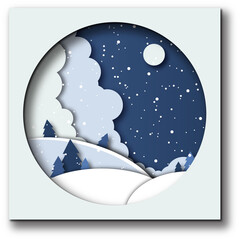 paper cut out winter