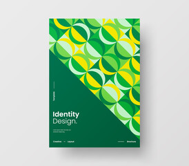 Geometric business cover design. Corporate identity abstract vector illustration brochure template.