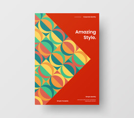 Geometric business cover design. Corporate identity abstract vector illustration brochure template.