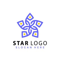 Abstract Star logo Design vector illustration