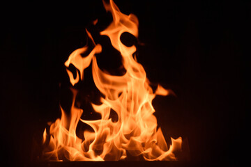 fire in the fireplace