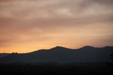sunset over the mountains