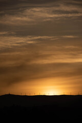 sunset in the mountains