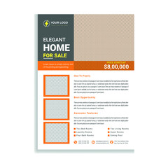 
Elegant real estate marketing flyer template