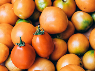 pattern texture, of fresh picked mediterranean tomatoes, shot up close