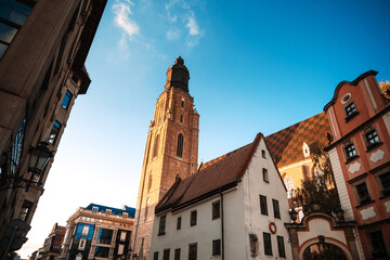 Naklejka premium Traditional Cathedral building in Wroclaw, Poland