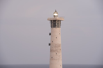 Morro Jable Matorral lighthouse Jandia in Pajara of Fuerteventura at Canary Islands.