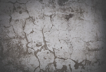 Old cracked concrete wall texture. Weathered background.