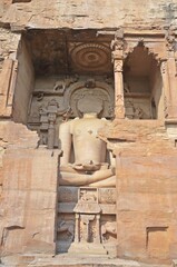 Gopachal parvat rock cut Jain monuments in gwalior,madhya pradesh